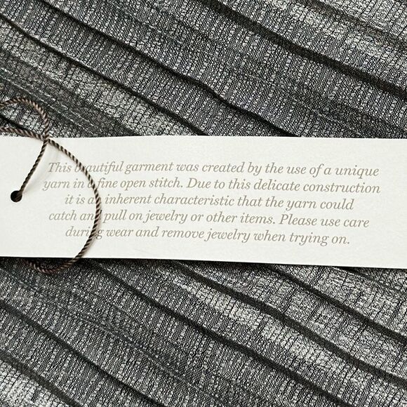 Chico's Jacket Size 1 (8) Silver Sparkle Open Front NWT - Picture 10 of 13